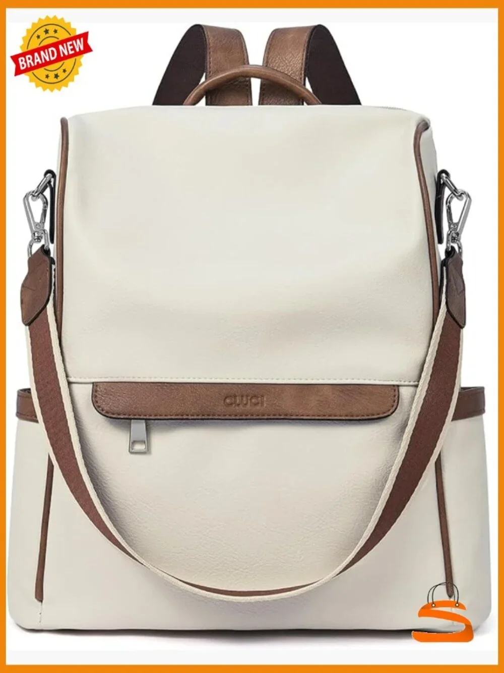Women's Faux Leather Backpack Purse Anti-theft Travel Shoulder Bag